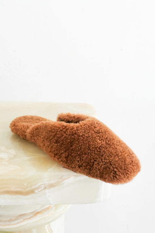 NEW Sleeper Backless shearling mules