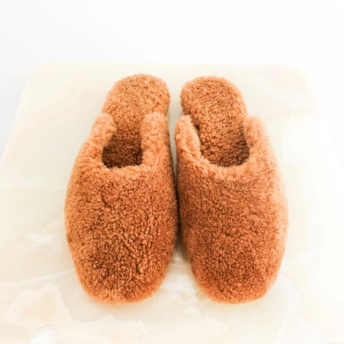 NEW Sleeper Backless shearling mules